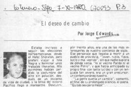 El Deseo de cambio.