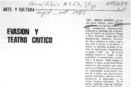 Evasión y teatro crítico.