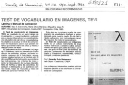 Test de vocabulario en imágenes, TEVI