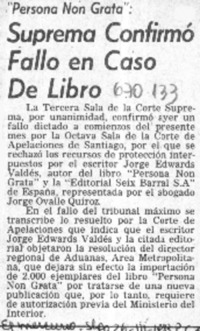 Suprema confirmó fallo en caso de libro.