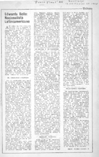 Edwards Bello: nacionalista latinoamericano