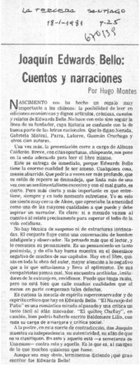 Joaquín Edwards Bello, cuentos y narraciones
