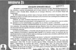 Joaquín Edwards Bello.