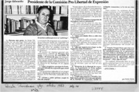 Presidente de la comisión pro libertad de expresión : [entrevista]