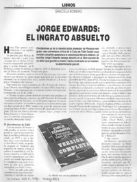 Jorge Edwards, el ingrato absuelto.