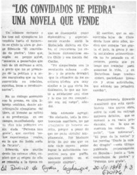 "Los Convidados de piedra" una novela que vende.