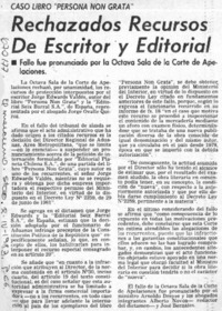 Rechazados recursos de escritor y editorial.