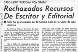 Rechazados recursos de escritor y editorial.