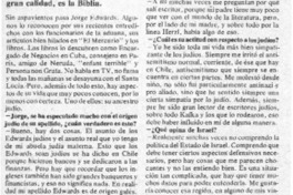 Jorge Edwards y sus sorpresas genealógicas : [entrevista]