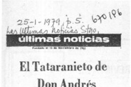 El tataranieto de don Andrés