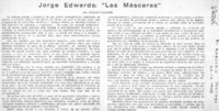 Jorge Edwards, "las máscaras"