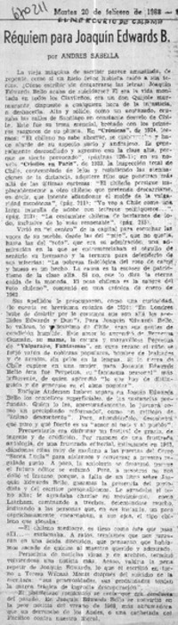 Réquiem para Joaquín Edwards B.