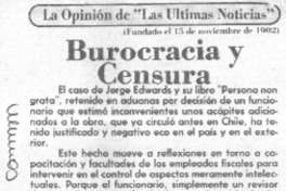 Burocracia y censura