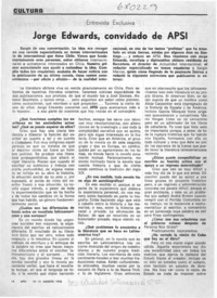 Jorge Edwards, convidado de APSI: [entrevista]