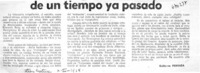 De un tiempo ya pasado