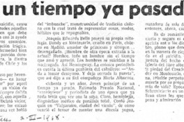 De un tiempo ya pasado