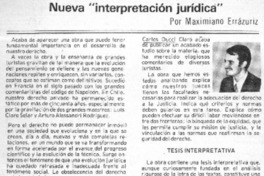 Nueva "interpretación jurídica"