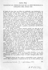 Tendencias ideológicas de la historiografía chilena