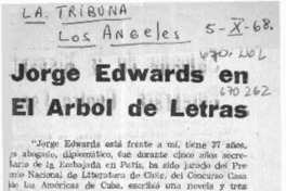 Jorge Edwards en el Árbol de Letras : entrevista