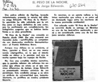 El Peso de la noche.
