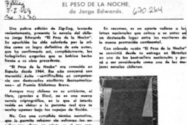 El Peso de la noche.