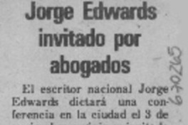 Jorge Edwards invitado por abogados.