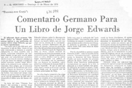 Comentario germano para un libro de Jorge Edwards.