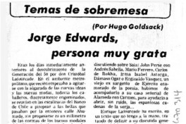 Jorge Edwards, persona muy grata