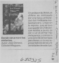 Donde van a morir los elefantes.