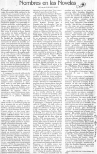 Nombres en las novelas de Joaquín Edwards Bello.