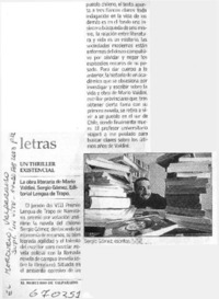 Un thriller existencial.