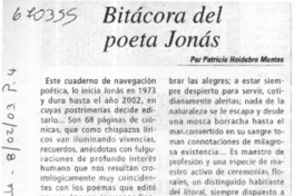 Bitácora del poeta Jonás