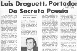Luis Droguett, portador de secreta poesía