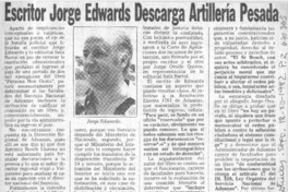 Escritor Jorge Edwards descarga artillería pesada.