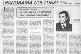La cultura es un artículo de primera necesidad