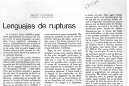 Lenguajes de rupturas