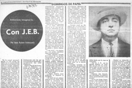 Entrevista imaginaria con J. E. B. [entrevista]