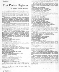 Tres poetas elegíacos