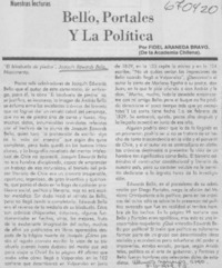 Bello, Portales y la política