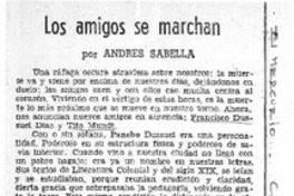 Los amigos se marchan