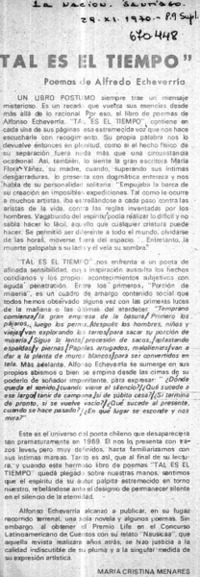 Tal es el tiempo