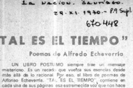 Tal es el tiempo