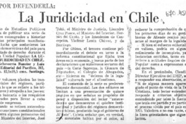 La Juridicidad en Chile.