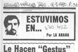 Le hacen "gestus" al siglo veinte...