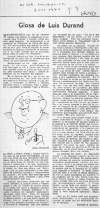 Glosa de Luis Durand