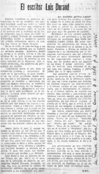 El escritor Luis Durand