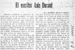 El escritor Luis Durand