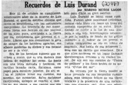 Recuerdos de Luis Durand