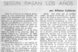 Según pasan los años