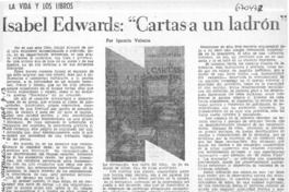 Isabel Edwards, "cartas a un ladrón"